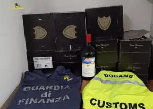 vino e champagne contrabbandati