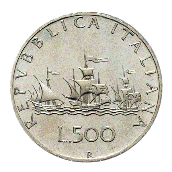 500 lire argento caravelle