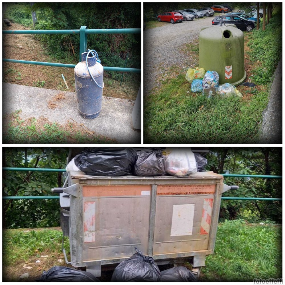 abbandono rifiuti nel parcheggio biolo