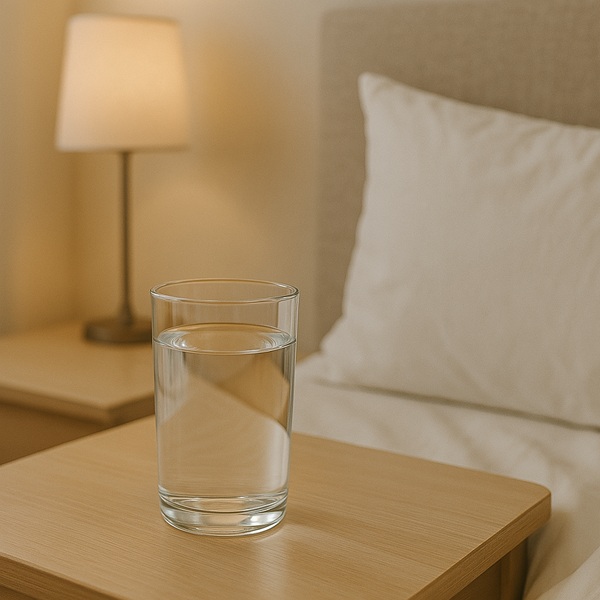 aria pulita e sana in casa il test del bicchiere sul comodino