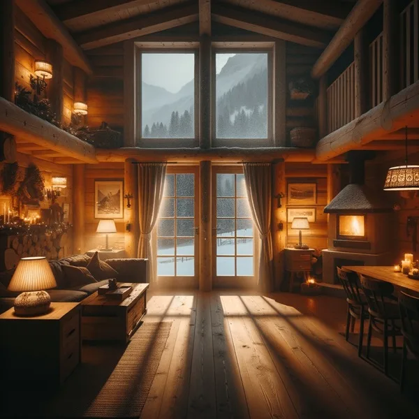 casa calda in inverno con i pannelli in poliestere