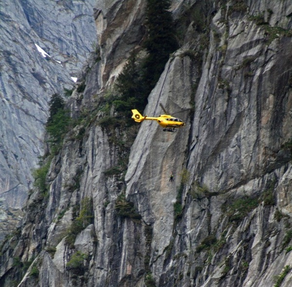 climber infortunato in zona placche della bregolana