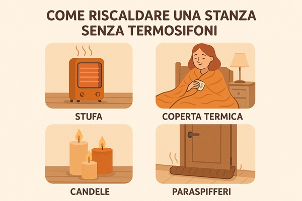come riscaldare una stanza senza termosifoni