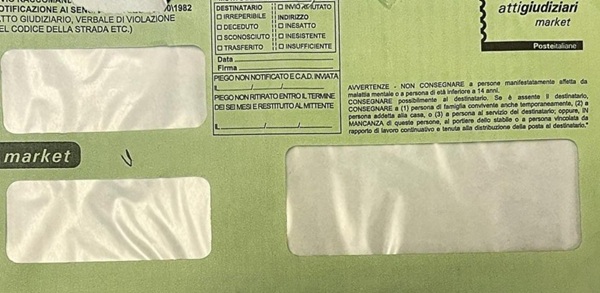 cos’è un avviso di giacenza con codice 619