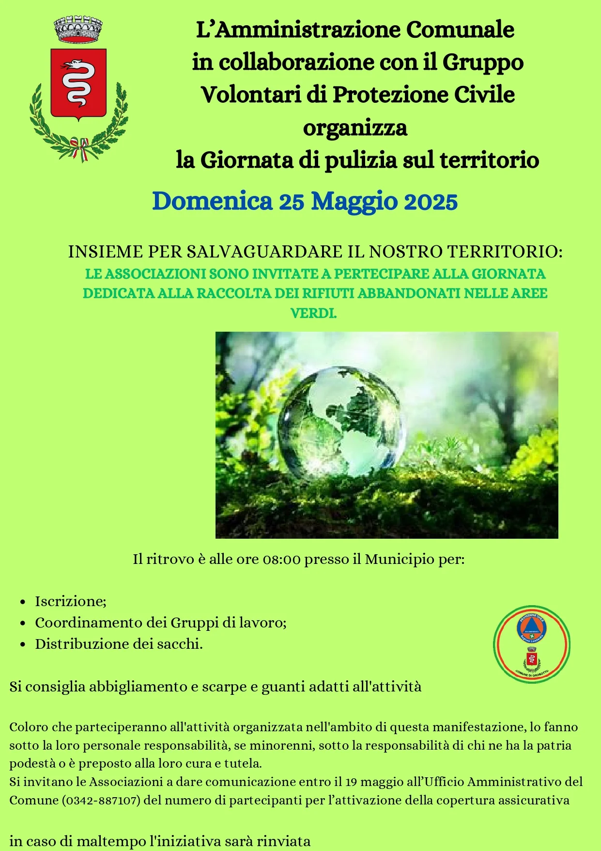 giornata del verde pulito a grosotto