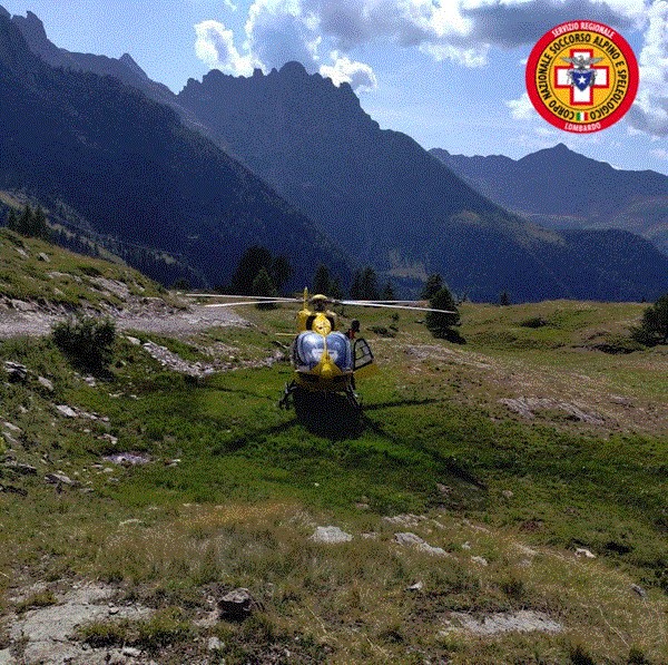 intervento del soccorso alpino ad albaredo per san marco