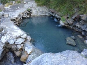 acqua termale nel bosco
