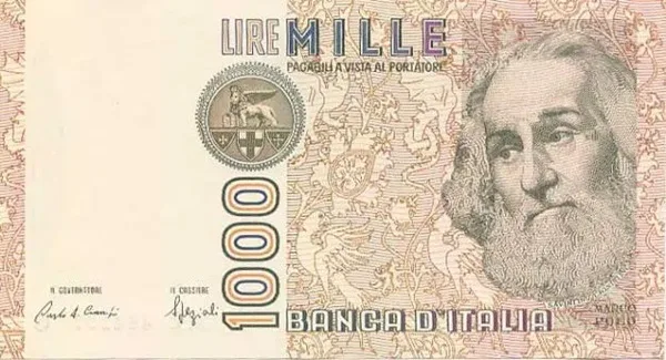 le banconote 1000 lire marco polo ricercate dai collezionisti