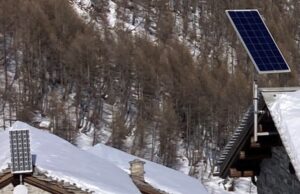 ghiaccio e pannelli solari