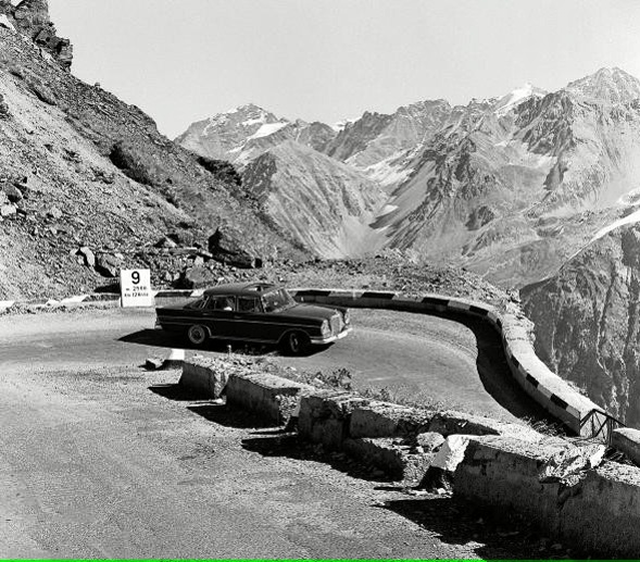 quando la mercedes faceva i test sulla strada del passo stelvio