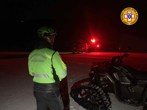 recuperato con il quad escursionista infortunato a rasega