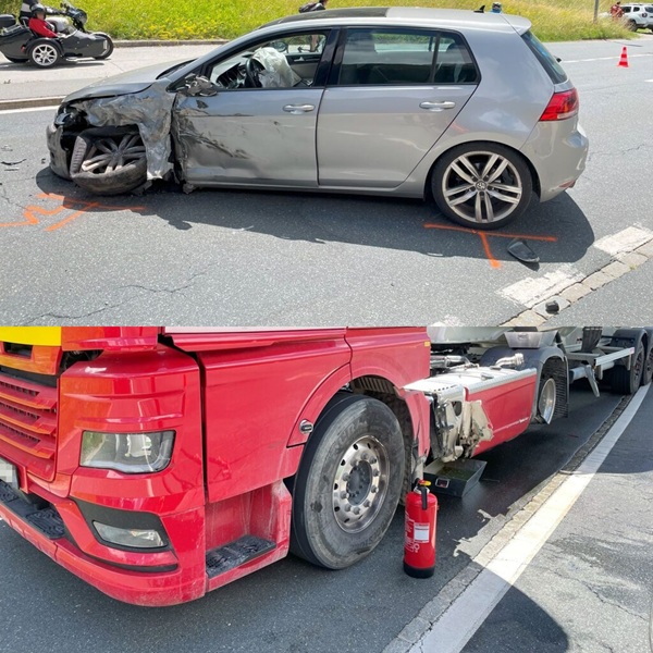 serbatoio veicolo danneggiato in una collisione