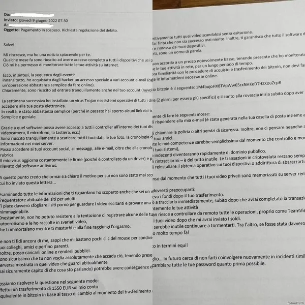 truffa ricatti sessuali