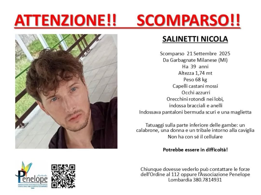 continuano le ricerche di nicola salinetti